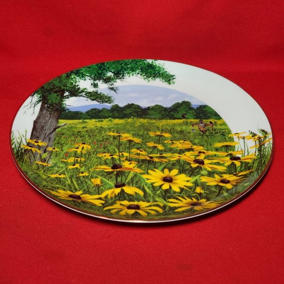 VTG Decorative Plate Royal Windsor Black Eyed Susan Wildflowers of the South Gol - Picture 5 of 12